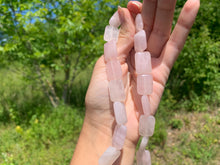 Charger l'image dans la galerie, Perles en quartz rose, forme rectangle