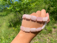 Charger l'image dans la galerie, Perles en quartz rose, forme rectangle