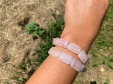 Charger l'image dans la galerie, Perles en quartz rose, forme rectangle