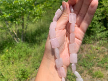 Charger l'image dans la galerie, Perles en quartz rose, forme rectangle