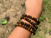 Charger l'image dans la galerie, Perles en oeil de tigre, forme disque