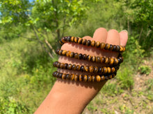 Charger l'image dans la galerie, Perles en oeil de tigre, forme disque