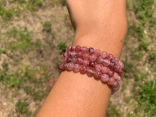 Charger l'image dans la galerie, Perles en quartz à inclusions de piemontite entre 6 et 12mm QPD