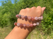 Charger l'image dans la galerie, Perles en quartz avec inclusions de piémontite entre 6 et 10mm QPT