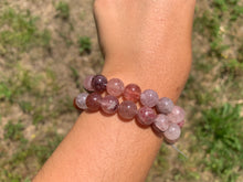 Charger l'image dans la galerie, Perles en quartz avec inclusions de piémontite entre 6 et 10mm QPT