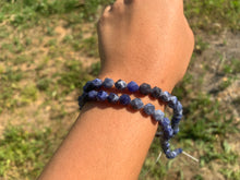 Charger l'image dans la galerie, Perles en sodalite, forme diamant entre 6 et 12mm