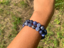 Charger l'image dans la galerie, Perles en sodalite, forme diamant entre 6 et 12mm