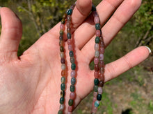 Charger l'image dans la galerie, Perles en agate indienne, forme petit ovale