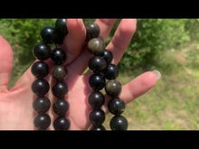 Charger et lire la vidéo dans la visionneuse de la Galerie, Perles en obsidienne dorée entre 4 et 20mm