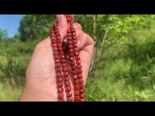Charger et lire la vidéo dans la visionneuse de la Galerie, Perles en jaspe rouge, forme carré facetté