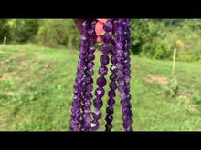 Charger et lire la vidéo dans la visionneuse de la Galerie, Perles en améthyste, forme diamant entre 6 et 10mm