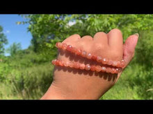 Charger et lire la vidéo dans la visionneuse de la Galerie, Perles en pierre de soleil, forme carré