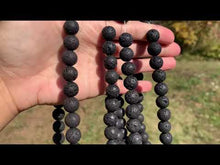 Charger et lire la vidéo dans la visionneuse de la Galerie, Perles en pierre de lave entre 4 et 16mm