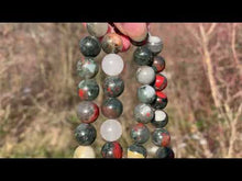 Charger et lire la vidéo dans la visionneuse de la Galerie, Perles en jaspe héliotrope entre 4 et 12mm