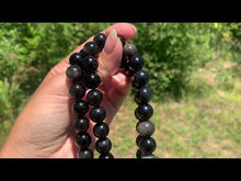 Charger et lire la vidéo dans la visionneuse de la Galerie, Perles en obsidienne argentée entre 4 et 18mm OAU