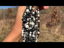 Charger et lire la vidéo dans la visionneuse de la Galerie, Perles en jaspe zebré noir entre 4 et 12mm