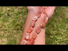 Charger et lire la vidéo dans la visionneuse de la Galerie, Perles en pierre de soleil, forme "rectangle"