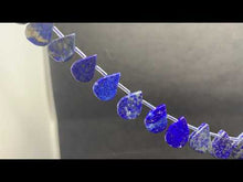 Charger et lire la vidéo dans la visionneuse de la Galerie, Perles en lapis-lazuli, forme goutte