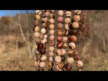 Charger et lire la vidéo dans la visionneuse de la Galerie, Perles en jaspe zebré brun entre 4 et 12mm