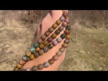 Charger et lire la vidéo dans la visionneuse de la Galerie, Perles en jaspe océan entre 4 et 10mm