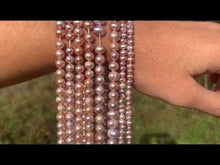 Charger et lire la vidéo dans la visionneuse de la Galerie, Perles de culture rose / violette entre 3 et 8mm