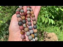 Charger et lire la vidéo dans la visionneuse de la Galerie, Perles en jaspe polychrome entre 4 et 12mm