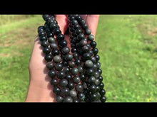 Charger et lire la vidéo dans la visionneuse de la Galerie, Perles en obsidienne oeil céleste (arc-en-ciel) entre 6 et 20mm