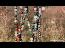 Charger et lire la vidéo dans la visionneuse de la Galerie, Perles en jaspe héliotrope entre 4 et 12mm