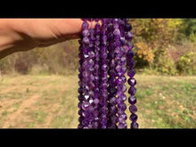 Charger et lire la vidéo dans la visionneuse de la Galerie, Perles en améthyste, forme diamant entre 6 et 10mm