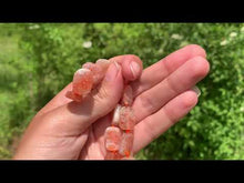 Charger et lire la vidéo dans la visionneuse de la Galerie, Perles en pierre de soleil, forme "rectangle"