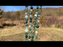 Charger et lire la vidéo dans la visionneuse de la Galerie, Perles en agate mousse, forme ronde plate facettée