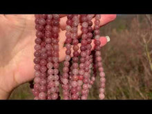 Charger et lire la vidéo dans la visionneuse de la Galerie, Perles en quartz rose entre 6 et 8mm QRQ