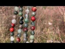 Charger et lire la vidéo dans la visionneuse de la Galerie, Perles en jaspe héliotrope entre 4 et 12mm