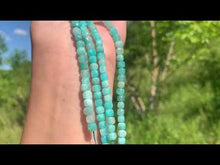 Charger et lire la vidéo dans la visionneuse de la Galerie, Perles en amazonite, forme carré facetté