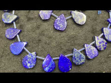 Charger et lire la vidéo dans la visionneuse de la Galerie, Perles en lapis-lazuli, forme goutte