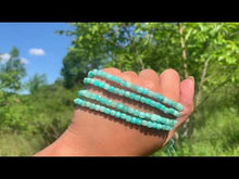 Charger et lire la vidéo dans la visionneuse de la Galerie, Perles en amazonite, forme carré facetté