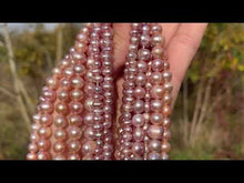 Charger et lire la vidéo dans la visionneuse de la Galerie, Perles de culture rose / violette entre 3 et 8mm