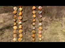Charger et lire la vidéo dans la visionneuse de la Galerie, Perles en agate crazy lace, forme diamant, entre 6 et 10mm