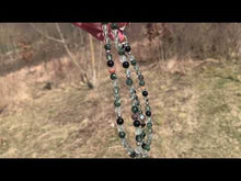 Charger et lire la vidéo dans la visionneuse de la Galerie, Mala "Un monde a part" en séraphinite, quartz lodolite et obsidienne noire