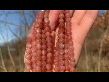 Charger et lire la vidéo dans la visionneuse de la Galerie, Perles en pierre de lune pêche entre 4 et 10mm PLPU