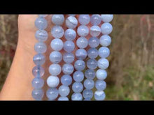 Charger et lire la vidéo dans la visionneuse de la Galerie, Perles en agate blue lace entre 6 et 10mm ABLD
