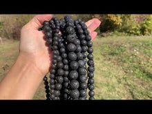 Charger et lire la vidéo dans la visionneuse de la Galerie, Perles en pierre de lave entre 4 et 16mm