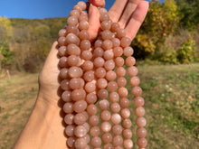 Charger l'image dans la galerie, Perles en pierre de lune pêche entre 4 et 10mm PLPD
