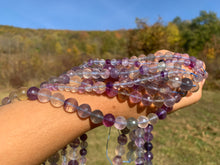 Charger l'image dans la galerie, Perles en fluorite / fluorine facettée entre 6 et 10mm