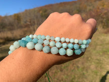 Charger l'image dans la galerie, Perles en amazonite forme diamant entre 6 et 10mm