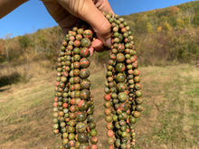 Charger l'image dans la galerie, Perles en unakite entre 2 et 12mm