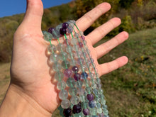 Charger l'image dans la galerie, Perles en fluorite / fluorine facettée entre 6 et 10mm