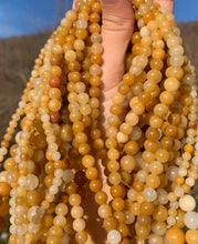 Charger l'image dans la galerie, Perles en aventurine jaune entre 4 et 12mm