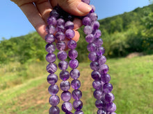 Charger l'image dans la galerie, Perles en améthyste chevrons entre 4 et 14mm ACU