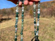 Charger l'image dans la galerie, Perles en agate mousse, forme ronde plate facettée